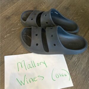 CROCS Dark Gray Slide Sandals
